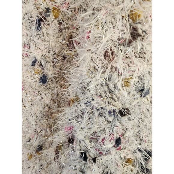 OLIVER.O Women's Soft Fuzzy Chunky Sweater w Silver Accents Retro Festive SMALL - Picture 3 of 7